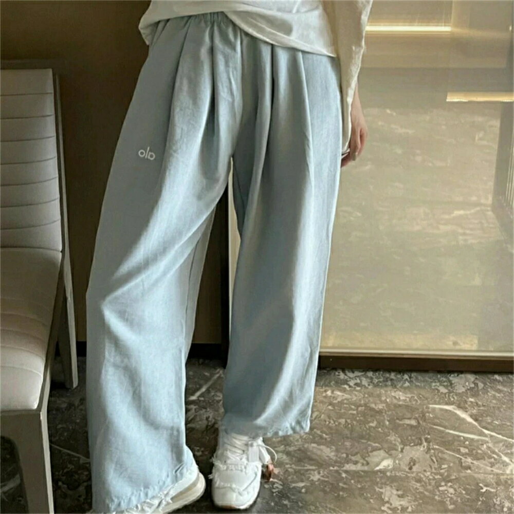 Rakuten - 【 SALE10%OFF】★ ALO Yoga ★ ワイドパンツ レディース 夏 涼しい さらさら ボトムス レディース パンツ ウエストゴム 楽ちん イージーパンツ 速乾 太もも ゆったり ワイド 大きいサイズ パンツ ポケットリラックスパンツ カジュアル 体型カバー 春 春夏