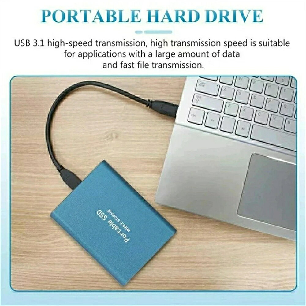 ポータブルSSD 2TB 4TB ハードディスク USB3.1 外付け 耐衝撃 強互換性 トランセン...