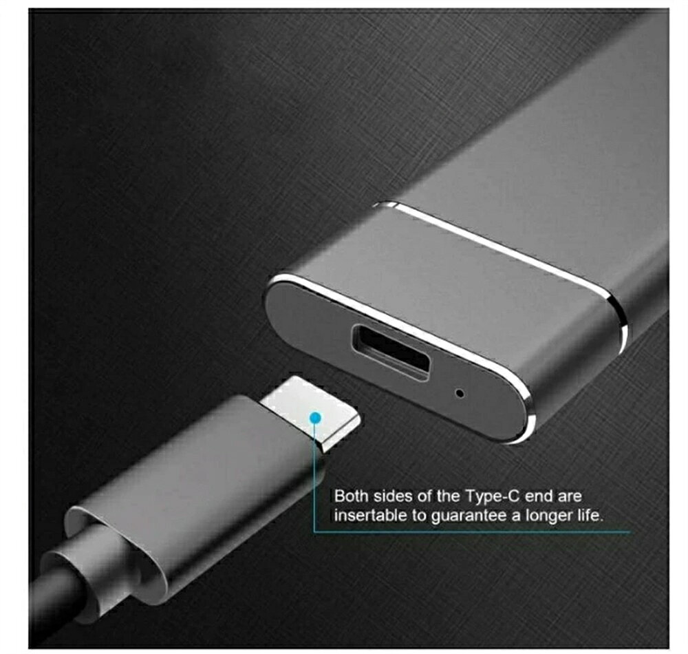 グルグルの木のSSD 1TB 外付 ポータブルSSD 外付けハードディス USB-A/USB-C両対応 500GB 超薄型ポータブル ハードディスク 2TB USB3.1 Type-C 対応 スマホ互換可 耐衝撃｜アングル3