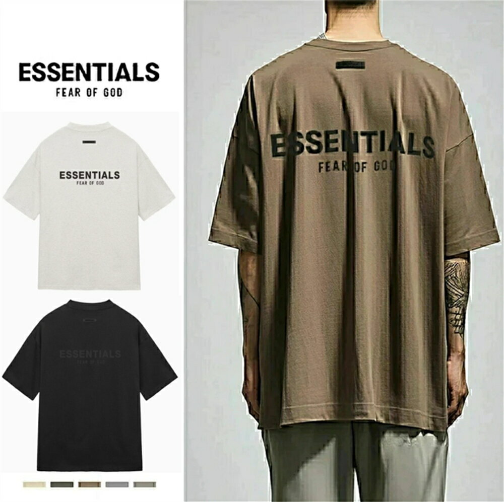 SALEFOG ESSENTIALS エッセンシャルズ Los Angele Tシャツ バックロゴ ラバーロゴ ブランド 半袖 メンズ レディース ユニセックス 春夏 半袖 夏 男女兼用 送料無料