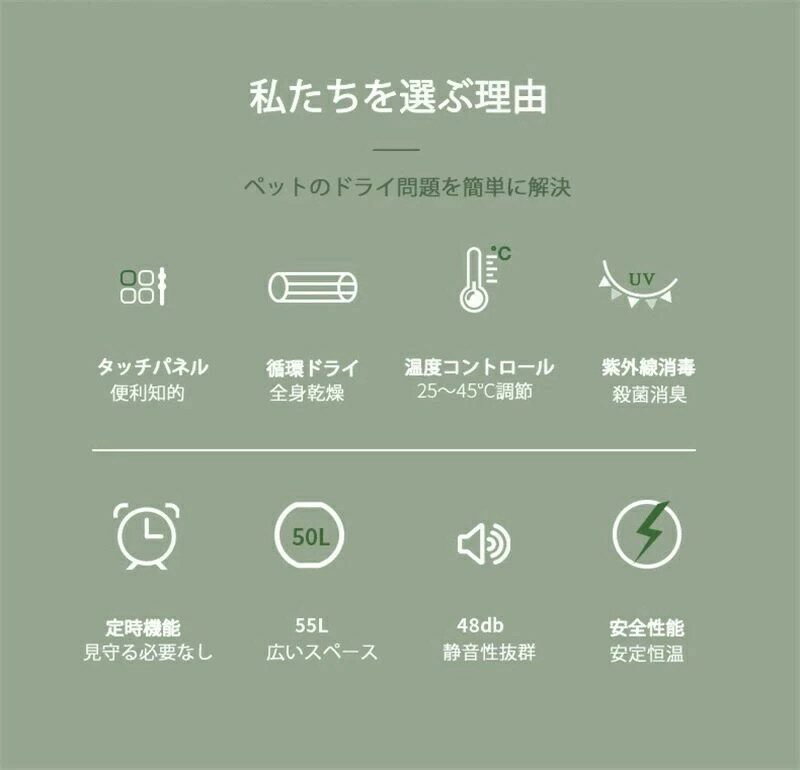 50L������ �ڥå��Ѵ���Ȣ �ɥ饤�䡼 �ڥåȴ��絡 ��ư ���������ȴ��� ���ݴ��� 48dB������ ���Ǿý� ��®���� �����ߥ󥰵�ǽ ���ʲ���Ĵ�������۴��� ����/ǭ��/�ڥåȰ���Ŭ�� �緿/�淿Ŭ�� �ڥå����� ǭ����/�߷�