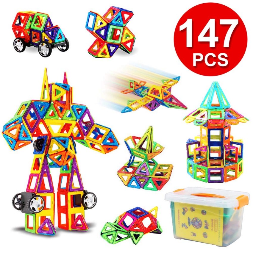 マグネットおもちゃ 147pcs マグネットブロック 人気 磁石おもちゃ 磁石ブロック 磁気おもちゃ 知育玩具 磁性構築ブロック 子供おもちゃ 男の子 女の子 贈り物 ギフト 誕生日 クリスマス プレゼント 収納ケース付き【全国送料無料】