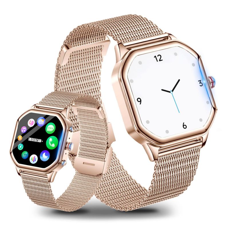 スマートウォッチ 【2025最新 巧緻で女性に向け】Bluetooth5.3 通話機能付き SMS/Lineなど通知 生理周期管理 IP67防水防塵 歩数計 多運動モード 文字盤 スポーツウォッチ Smart Watch 腕時計 iPhone/アンドロイド メンズ/レディース ギフト プレゼント