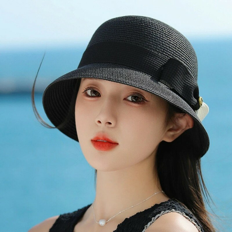 帽子 レディース 麦わら帽子 春夏 麦わらハット 大きめ 遮光 夏 バケットハット 麦わら つば広 UV リボン おしゃれ リゾート ハット プレゼント エレガント 紫外線 日よけ 優雅 海 ビーチ 水着コーデ 大きい 旅行