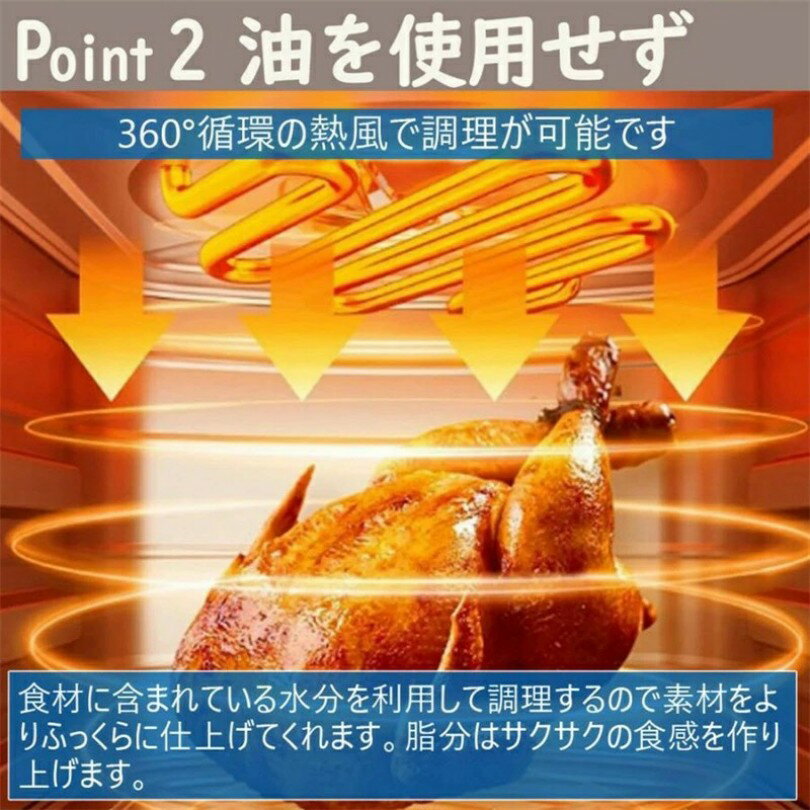 【2025年 最新モデル】ノンフライヤー 家庭...の紹介画像3
