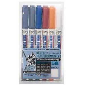Mr.HOBBY ガンダムマーカー リアルタッチマーカーセット1 5色セット+ぼかしペン GMS112