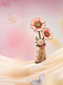 木製花 Light Orange Gerbera Daisy TW111 DIYキット