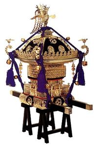 1/5 江戸神輿 黒塗紫房