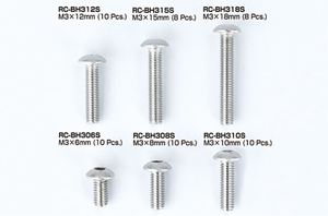 ステンレス製ボタンヘッドスクリュー （M3×18mm／8本入） RC-BH318S RCパーツ