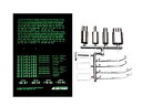 蓄光ナンバープレート(マフラー・ワイパーセット付き メッキ) 66220 RCパーツ