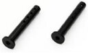 フロントアルミボディマウント 径6mm(40mm)ブラック ART2242 RCパーツ