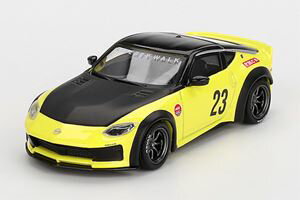 1/64 Nissan Z LB★NATION WORKS イカズチイエロー(右ハンドル) MGT00826-R 完成品ミニカーのサムネイル