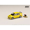 1/64 MITSUBISHI LANCER EvolutionIX GSR エンジンディスプレイモデル付き イエローソリッド HJ645054Y 完成品ミニカ...