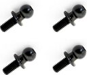 ジュラルミンφ4.8ピロボール (4個) L=4mm×N=6mm ブラック WP-0089 RCパーツ