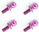 ジュラルミンφ4.8ピロボール (4個) L=4mm×N=6mm パープル WP-0091 RCパーツ