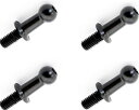 ジュラルミンφ4.8ピロボール (4個) L=8mm×N=6mm ブラック WP-0095 RCパーツ