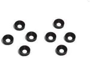 ジュラルミンM3皿ワッシャー ブラック 8pcs WP-0025 RCパーツ