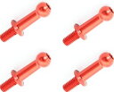 ジュラルミンφ4.8ピロボール (4個) L=10mm×N=6mm レッド WP-0099 RCパーツ