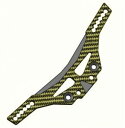 D5MRGA用グラファイトフロントショックタワー(ゴールド) SAK-D555/GO RCパーツ