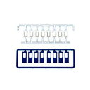 TOMIX 交換ドアセット(旧客用Hゴム窓・青・右開き4個・左開き4個) 0893 Nゲージ