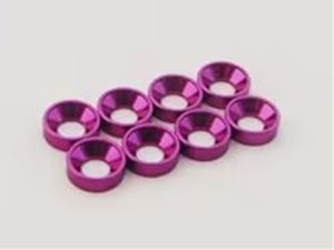 M2アルミ皿ワッシャー（パープル) 8pcs SGX-208P RCパーツ