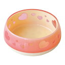 ペッツルート おいしく見えるワン食器S ピンクハート (犬用給餌器)【ネコポス不可】