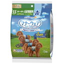 メーカー名／ブランド名ユニ・チャーム／unicharm／ユニ・チャーム 株式会社ジャンルペット用品／犬用品／ドッグ／トイレ用品／衛生用品／おむつ／ペーパーオムツ／マナーウェア／吸収ウェア商品名マナーウェア 男の子用 SSサイズ 超小〜小型犬用 4種のデザインパック容量4枚商品説明・「マナーウェア 男の子用」は、マーキング・そそうにも安心、洋服みたいな吸収ウェアです。・お出かけ・お部屋でのマーキング・そそうに！旅行、ドライブ、お散歩に。・洋服感覚、4種のおしゃれなデザイン。・「くるっと巻くだけスリムフィット形状」で、簡単装着＆嫌がらない。・「やわらか全面通気シート」で、お肌さらさら。・「ぐるっとぴたりギャザー」で、モレ安心。・「安心スリム吸収体」で、6時間分のおしっこを吸収※。（※健康なワンちゃんの6時間の平均おしっこ量を参考/ワンちゃんのおしっこ量には個体差があります）【材質／素材】表面材：ポリオレフィン・ポリエステル不織布／吸水材：吸水紙、綿状パルプ、高分子吸水材／防水材：ポリエチレンフィルム／止着材：ポリオレフィン／伸縮材：ポリウレタン／結合材：ホットメルト接着剤／外装材：ポリプロピレン■適応サイズ（胴囲）：30〜35cm■適応体重：2.5〜4.0kg■適応種：超小〜小型犬用商品区分ペット用品製造国日本広告文責株式会社MIFソフト　072-997-7109商品について・予告なく「商品パッケージ」「容器のデザイン」「商品の仕様」が変更となる場合があり、お届けする商品と掲載画像または商品情報が異なる場合がございます。・並行輸入品に関しましては、海外仕様の商品もございます。ご理解の上ご購入をお願い致します。