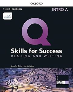 Q： Skills for Success 3／E： Reading and Writing Intro Student Book A with iQ Online Practice