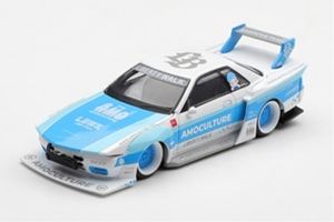 1/64 Nissan SKYLINE GT-R R32 LBWK Kaido Works AMOCULTURE(右ハンドル) ブリスター仕様 MGT01238-BL 完成品ミニカー【予約】