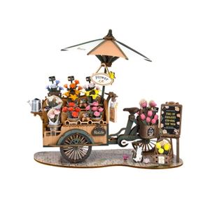 3Dウッドパズル BLOSSOM CART/フラワーカート TGS03 DIYキット