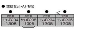 JR東日本E235系1000番台 横須賀・総武快速線 増結セットA(4両) 10-1703 Nゲージ