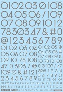 1/100 GMナンバーデカールNo.6「フューチャー・ナンバーズ〔ベーシック〕」グレー GM-742