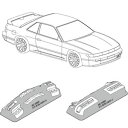 01スーパーボディ S13シルビア ライトカバーセット 66722 RCパーツ