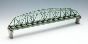 複線曲弦大トラス鉄橋(F)(緑)(複線PC橋脚・2本付) 322