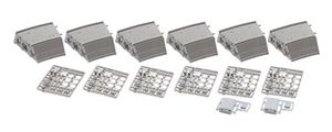 ワイドカーブレール用複線築堤C317・280-15-EM（6個セット） 3233 Nゲージ【予約】