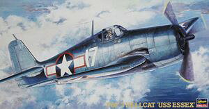 1/48 アメリカ軍 F6F-3 ヘルキャット USSエセックス JT34 組み立て式プラモデル