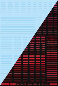 GMラインデカールNo.7「ストレート・ライン＃1」クリア&ネオンファイアレッド GM-559