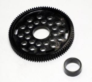 F1 64ピッチスパーギヤ ブラック 90Tワイド仕様 デフボール12個仕様 Z3190W RCパーツ