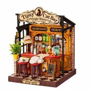 DIYミニチュアハウス Tipsy Cat Bar DS054 DIYキット