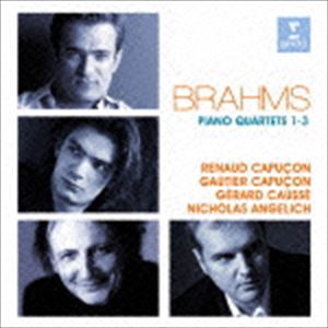 BRAHMS： PIANO QUARTETS 1-3CD発売日2015/2/4詳しい納期他、ご注文時はご利用案内・返品のページをご確認くださいジャンルクラシック室内楽曲　アーティスト（クラシック）ルノー・カプソン（vn）ゴーティエ・カプソン（vc）ニコラ・アンゲリッシュ（p）ジェラール・コセ（va）収録時間127分58秒組枚数2関連キーワード：WPCS-13049/50商品説明（クラシック） / ブラームス：ピアノ四重奏曲集BRAHMS： PIANO QUARTETS 1-3フランス生まれのヴァイオリニスト、ルノー・カピュソンの2015年来日記念再発売の第2弾。本作は、ルノー＆ゴーティエのカピュソン兄弟が、ジェラール・コセ（ヴィオラ）とニコラ・アンゲリッシュ（ピアノ）という盟友とともにブラームスの神髄に迫るアルバム。　（C）RS来日記念盤封入特典解説付関連キーワード（クラシック） ルノー・カプソン（vn） ゴーティエ・カプソン（vc） ニコラ・アンゲリッシュ（p） ジェラール・コセ（va） 収録曲目101.ピアノ四重奏曲 第1番 ト短調 作品25 第1楽章：アレグロ(14:10)02.ピアノ四重奏曲 第1番 ト短調 作品25 第2楽章：間奏曲（アレグロ・マ・ノン・トロッポ）＆トリオ（(7:52)03.ピアノ四重奏曲 第1番 ト短調 作品25 第3楽章：アンダンテ・コン・モート(10:41)04.ピアノ四重奏曲 第1番 ト短調 作品25 第4楽章：ジプシー風ロンド（プレスト）(8:22)05.ピアノ四重奏曲 第3番 ハ短調 作品60 第1楽章：アレグロ・ノン・トロッポ(11:05)06.ピアノ四重奏曲 第3番 ハ短調 作品60 第2楽章：スケルツォ（アレグロ）(4:13)07.ピアノ四重奏曲 第3番 ハ短調 作品60 第3楽章：アンダンテ(9:24)08.ピアノ四重奏曲 第3番 ハ短調 作品60 第4楽章：フィナーレ（アレグロ・コモド）(10:12)201.ピアノ四重奏曲 第2番 イ長調 作品26 第1楽章：アレグロ・ノン・トロッポ(16:22)02.ピアノ四重奏曲 第2番 イ長調 作品26 第2楽章：ポコ・アダージョ(13:22)03.ピアノ四重奏曲 第2番 イ長調 作品26 第3楽章：スケルツォ（ポコ・アレグロ）＆トリオ(11:24)04.ピアノ四重奏曲 第2番 イ長調 作品26 第4楽章：フィナーレ（アレグロ）(10:46)商品スペック 種別 CD JAN 4943674204489 製作年 2014 販売元 ソニー・ミュージックソリューションズ登録日2014/12/02