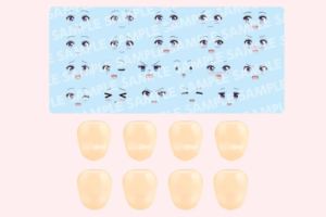 創彩少女庭園カスタマイズフェイス＆デカールセット Vol.10【らぐほのえりかデザイン 佐伯リツカ用A】 JK074 プラモデルパーツ