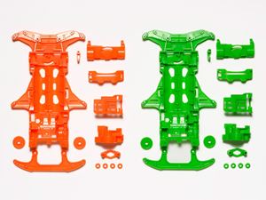 VS蛍光カラーシャーシセット（オレンジ・グリーン） 95355 ミニ四駆パーツ...