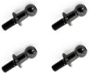 ジュラルミンφ4.8ピロボール (4個) L=6mm×N=6mm ブラック WP-0092 RCパーツ