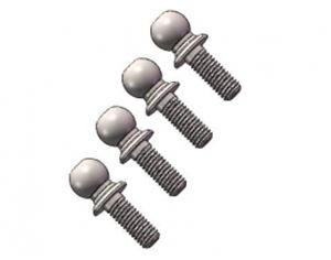 3RACING Cero用サスペンションピボットボール ネジ付 8mm×5.2mm (チタン) SAK-C138C/V2 RCパーツ