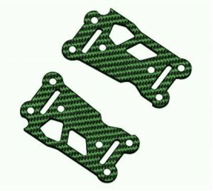 D5MRGA用グラファイト製リアサスペンションプレート 197mm（グリーン） SAK-D558/GR RCパーツ