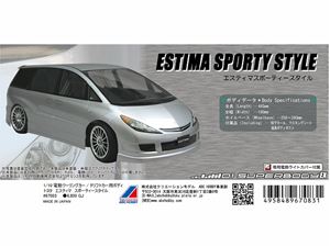 01スーパーボディ トヨタ・エスティマ スポーティースタイル 67083 RCパーツ