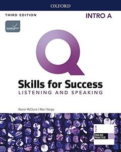 Q： Skills for Success 3／E： Listening and Speaking Intro Student Book A with iQ Online Practice