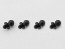 ジュラルミンφ4.8ピロボール (4個) L=4mm×N=3mm ブラック WP-0113 RCパーツ