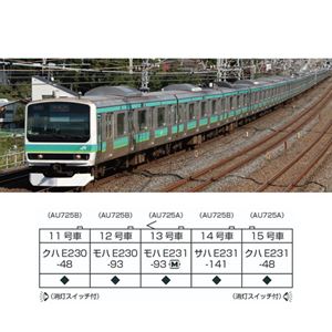 E231系常磐線・上野東京ライン 5両セット 10-2030 Nゲージ