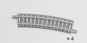 カーブPCレールC280-15-PC(F)(4本セット) 1194 Nゲージ